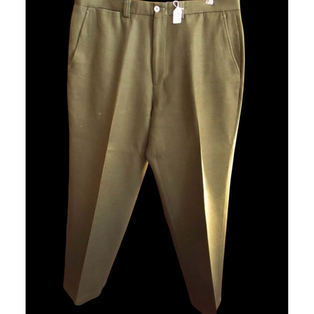 36x26 Vintage Olive Green Mens Dress Pants Talon Zipper Cabelas Hunting Fit